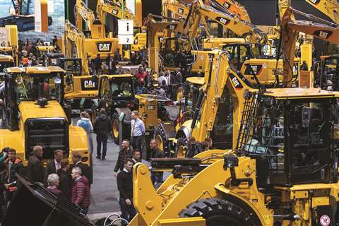 A range of Cat equipment at Bauma