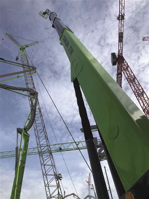 Zoomlion was launching its new 58m working height telescopic ZT581 boom lift, making it the largest boom lift in the world.