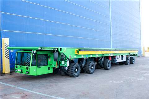 Cometto ETL transporter with large deck to transport sheet metal and steel plate