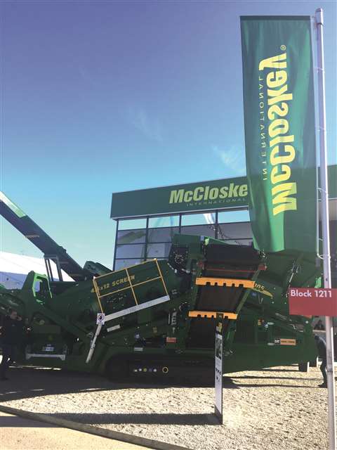 McCloskey construction equipment at Bauma 