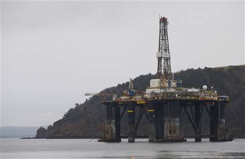 An oil and gas platform in the North Sea