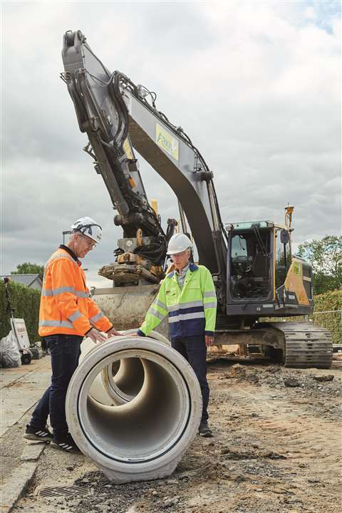 Betolar’s Geoprime was used to cast pipes for the Danish utility company Aarhus Vand