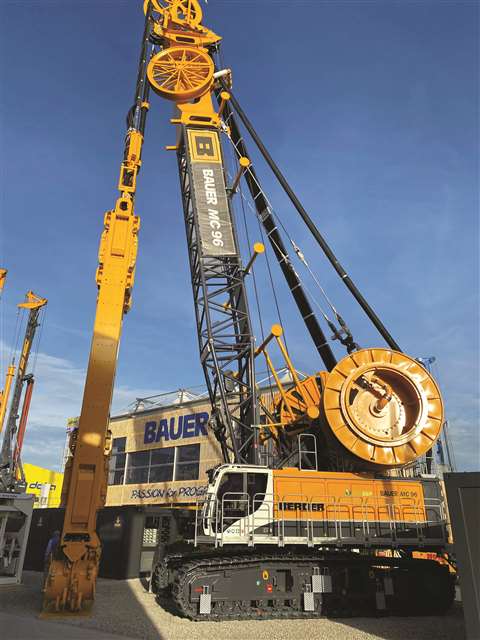 Bauer's 120 tonne MC 96 duty cycle crane