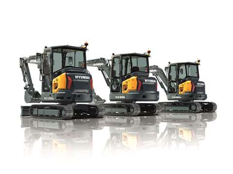 The Hyundai HX35, HX40 and HX48AZ excavator models