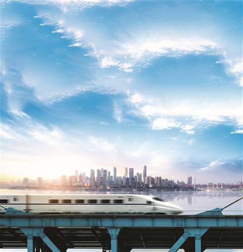 The modern city skyline of Chongqing, China