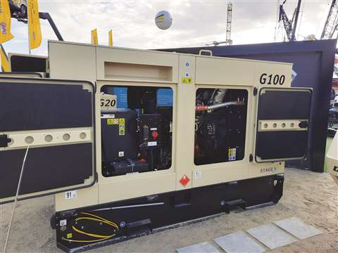 DPP’s new G100 Stage V-compliant generator on display at Bauma. 