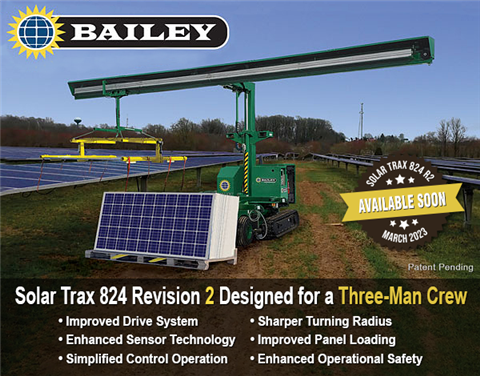 The robot can lift panels 20 cm high and traverse 60 cm to handle most solar field designs