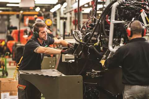 Workers at Ausa’s factory in Barcelona, Spain. 