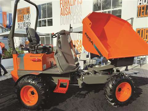 Ausa’s D151AEG electric dumper on the OEM’s stand at Bauma.