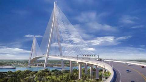 Artist's impression of the Gordie Howe International Bridge