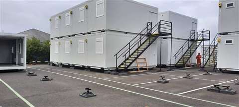 The Algeco site accommodation units onsite at Hartlepool Power Station in the UK