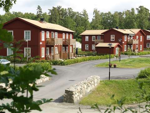 Fully constructed BoKlok affordable homes, which Skanska sells in partnership with Ikea