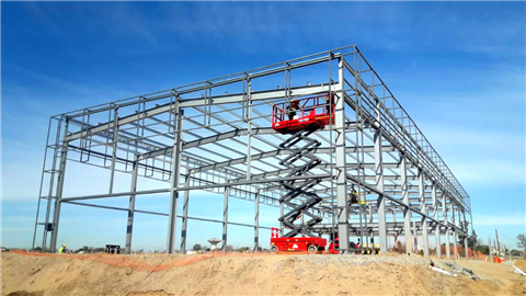 One of Alo Lift’s rough terrain scissor lifts.