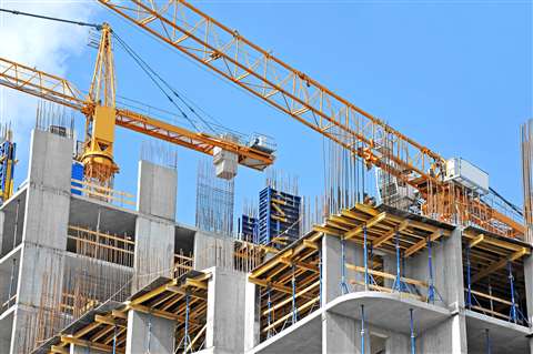 cranes on a building site 