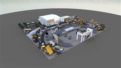 Digital plan of Volvo's ConExpo stand