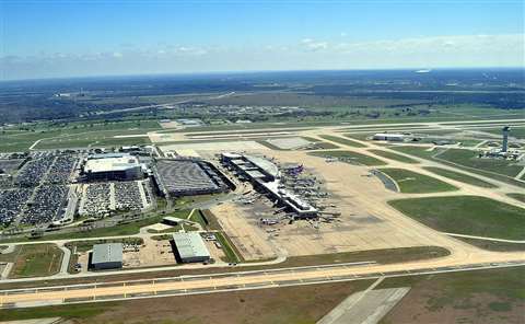 Aerial view of Austin-Bergstrom International Airport