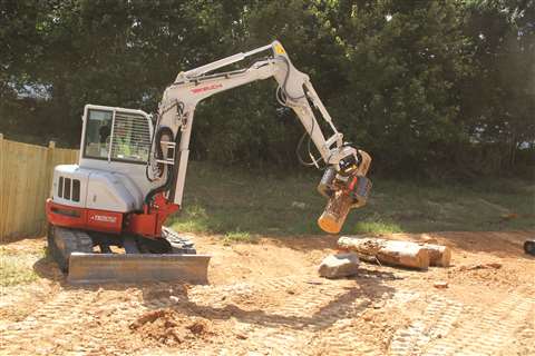 Takeuchi machine at work