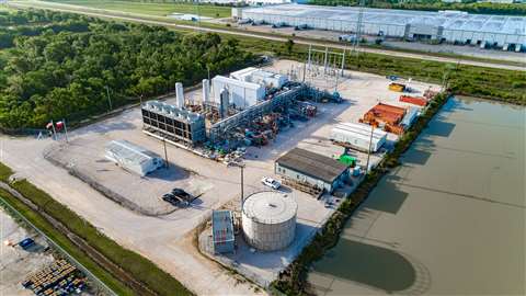 Aerial photo of NET Power’s demonstration facility in La Porte, Texas 