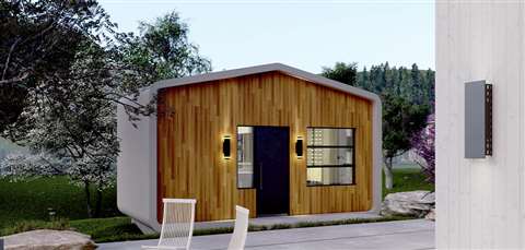 An Azure 3D-printed home