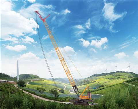 Liebherr's new LR 1700-1.0W narrow track crawler crane