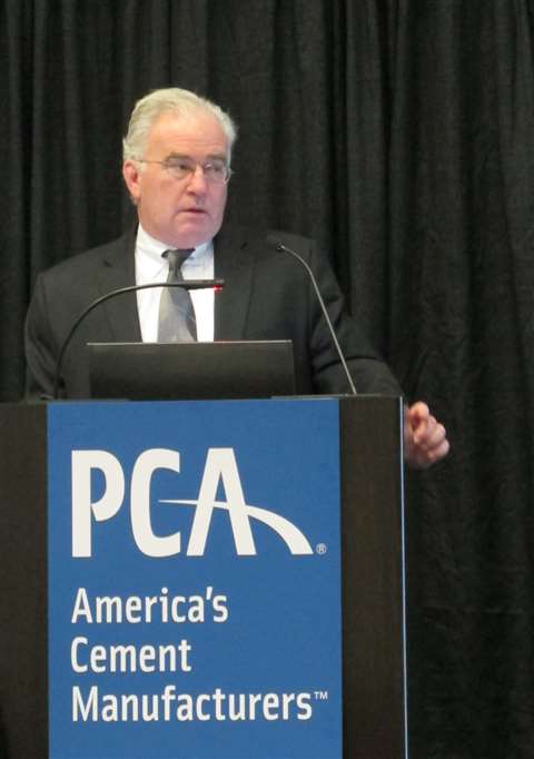 Ed Sullivan, PCA chief economist, speaks at World of Concrete 2014.