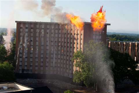 DH Griffin implodes university building