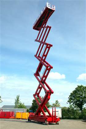 World's tallest scissor lift: PB's S370-24 ES 4x4