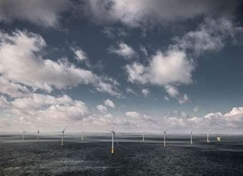 Artist's impression of E.ON’s 219MW offshore wind farm in the North Sea, 8km from the east Yorkshire
