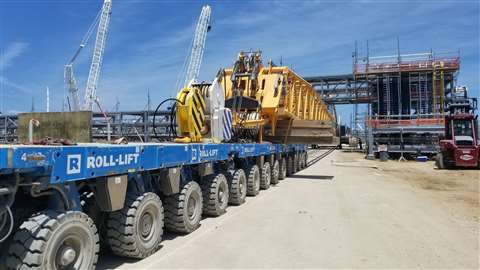 Roll-Lift USA moved 840 modules on the Elba Island project