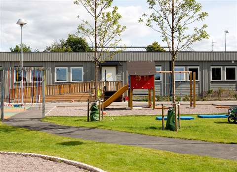 Ramirent's modular space systems are made from wood