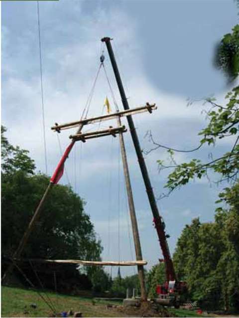 Stuttgart-based rental company Scholpp used its new 100 tonne Grove GMK4100-L to assemble a rope cou