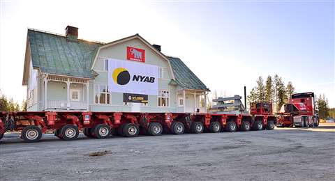 One of the houses on its way to Koskullskulle