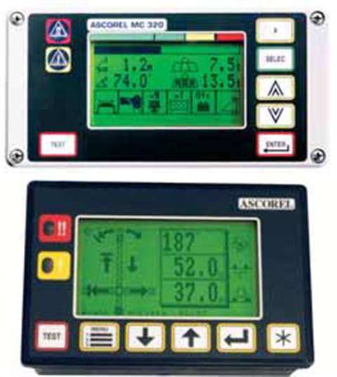 New from Ascorel are the MC320 safe load indicator and the MC600 anti collision system