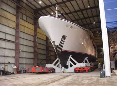 The cradles are designed in such a way that the trailer modules fit underneath and can be used to li