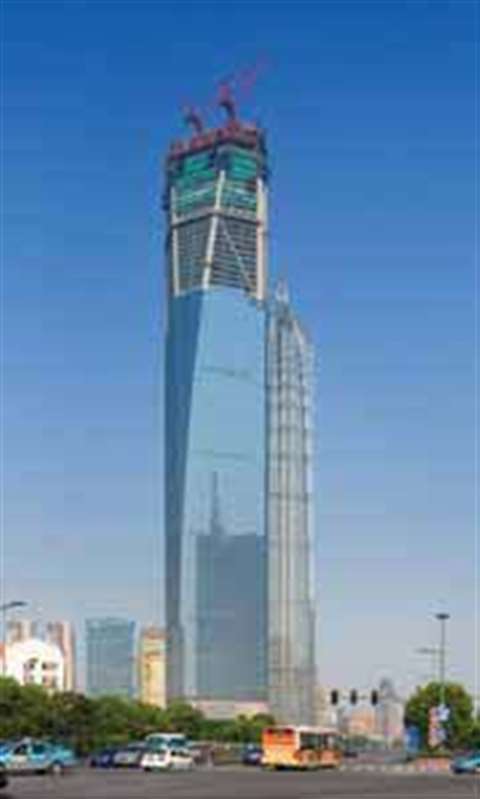 The Shanghai World Financial Centre (SWFC), Shanghai, China is now the tallest structure in the coun