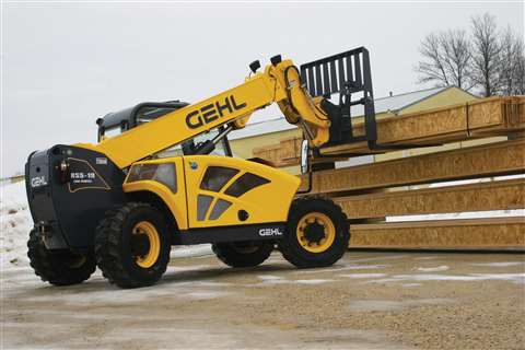 Gehl's updated RS-519 telehandler with a Tier 4 engine.