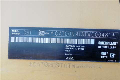 Fake ID-plate on Cat D9