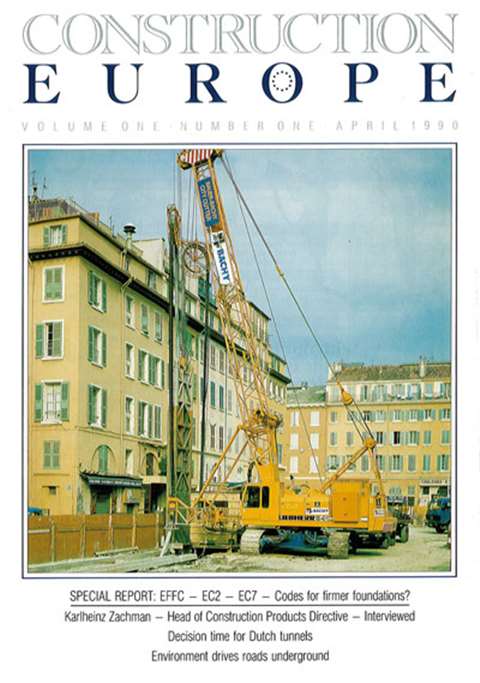 The first edition of Construction Europe from April 1990. See our special features for a review of t