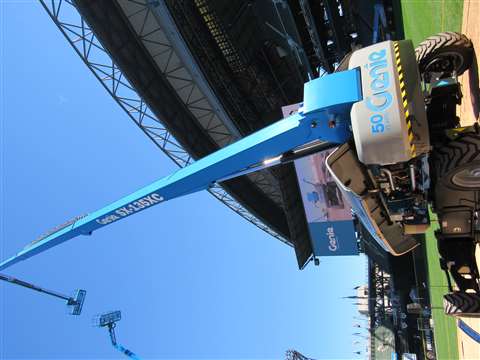 The new Genie SX-135XC self-propelled telescopic boom lift.