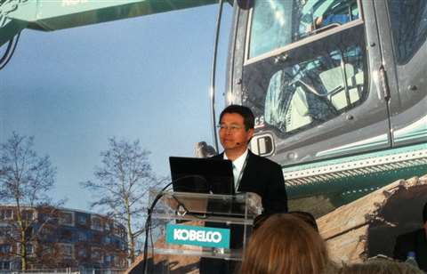 Kazuhisa Kakinaga, managing director of Kobelco Cranes Europe, speaks about Kobelco's future on the 