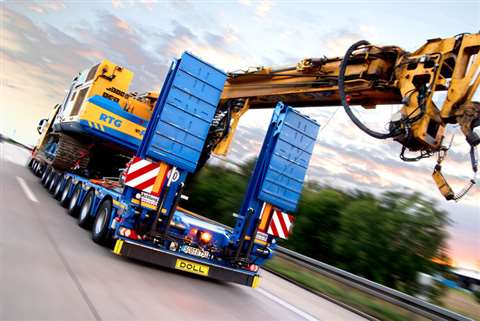 The type S8E-S2 trailer was used to transport an 80 tonne drilling unit from Berlin to Munich
