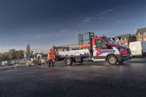 Speedy Hire CC Vehicle on Site LR