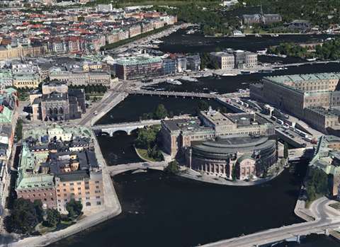 A picture of Stockholm, Sweden, using Acute3D software
