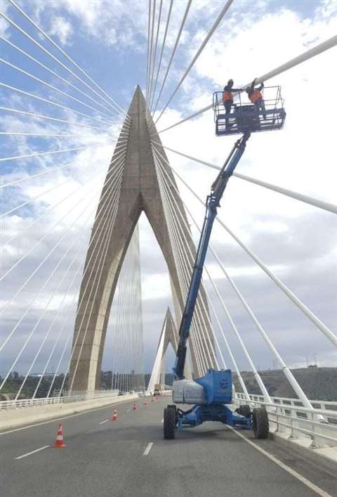 Eurogrues Genie boom lift onsite