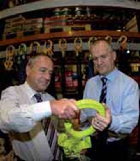 Charles Gillespie, Certex sales and marketing director (right) is pictured with Michael Gough, manag