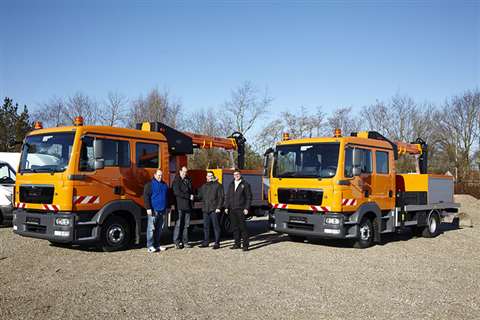 From left: Stephan Mesenberg and Sebastian Schneider from DB; Klaus Rensmann from Ruthmann; and Jess