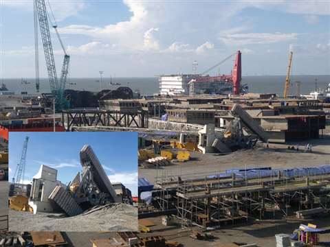 In this picture from Asia the ground was only prepared in some areas and the user tried to travel th