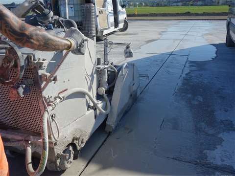 A Tyrolit flaw saw blade being used to make 240 preparative cuts of 45 m each.