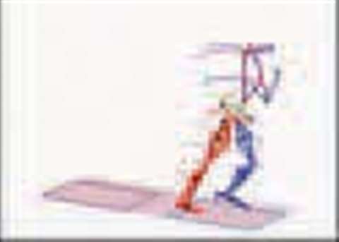 A rendition of NIOSH's computer modeling of an operator's movement on a scissor platform.
