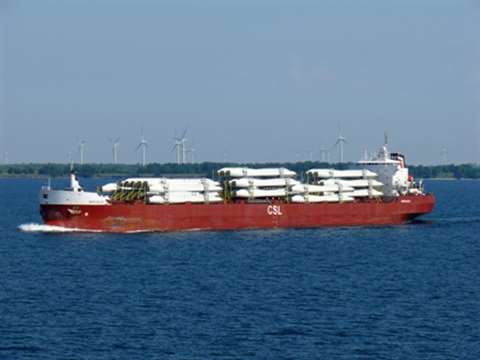 Canada Steamship Lines’ MV Birchglen handles the first of several Vectora Transportation sailings of